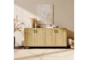 zebery Sideboard Retro-Stil Anrichte Küchenschrank mit 4 Türen und Metallgriff Bild 3