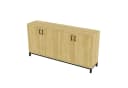 zebery Sideboard Retro-Stil Anrichte Küchenschrank mit 4 Türen und Metallgriff Bild 4