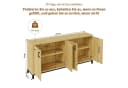 zebery Sideboard Retro-Stil Anrichte Küchenschrank mit 4 Türen und Metallgriff Bild 5