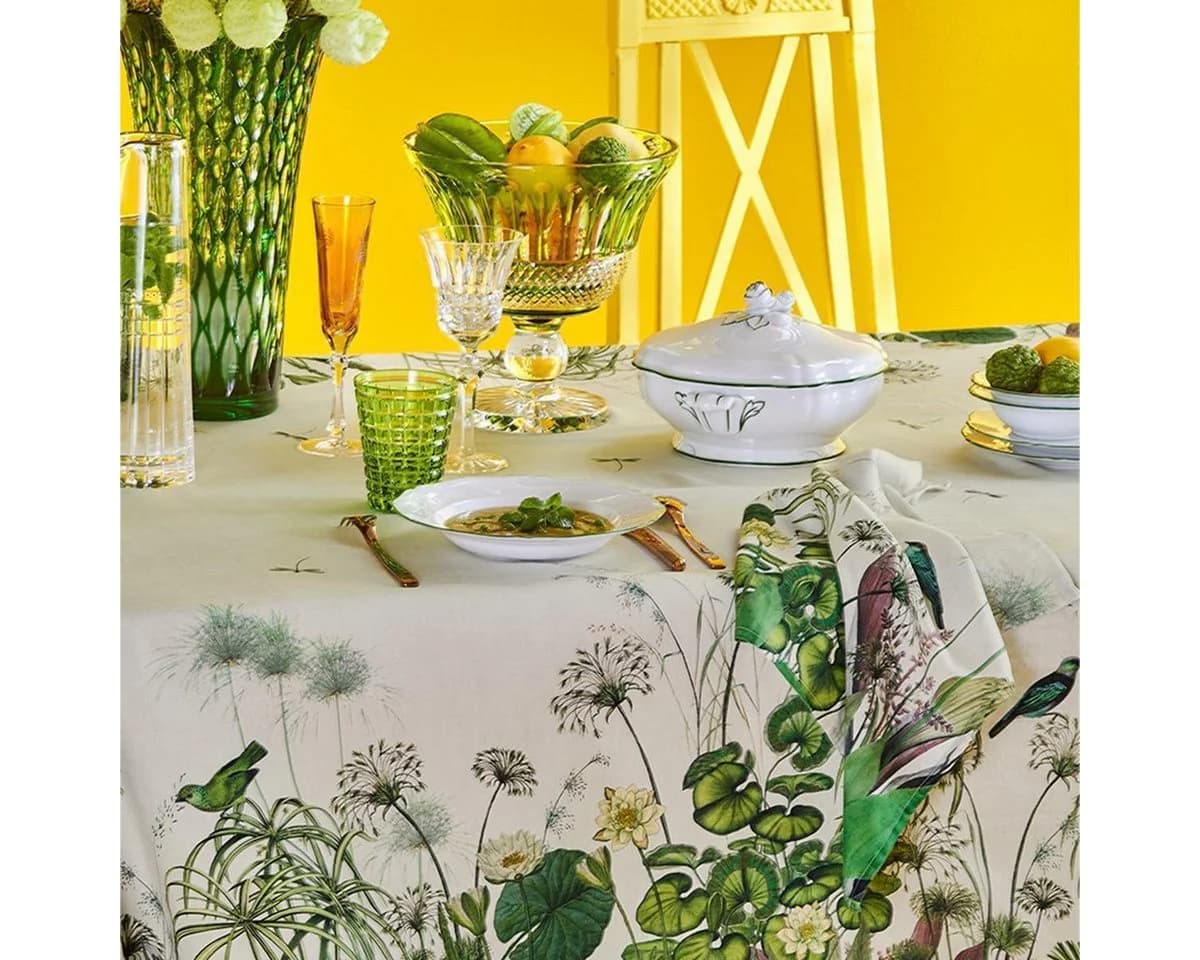 Garnier Thiebaut Stoffservietten Set 4x 45x45 cm Baumwolle-Leinen-Mix