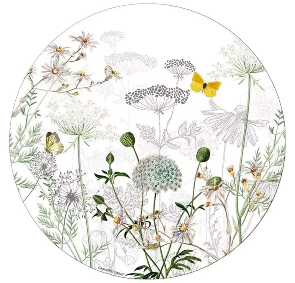 Garnier Thiebaut Platzset Escapades Magiques Blanc Rund 38 cm