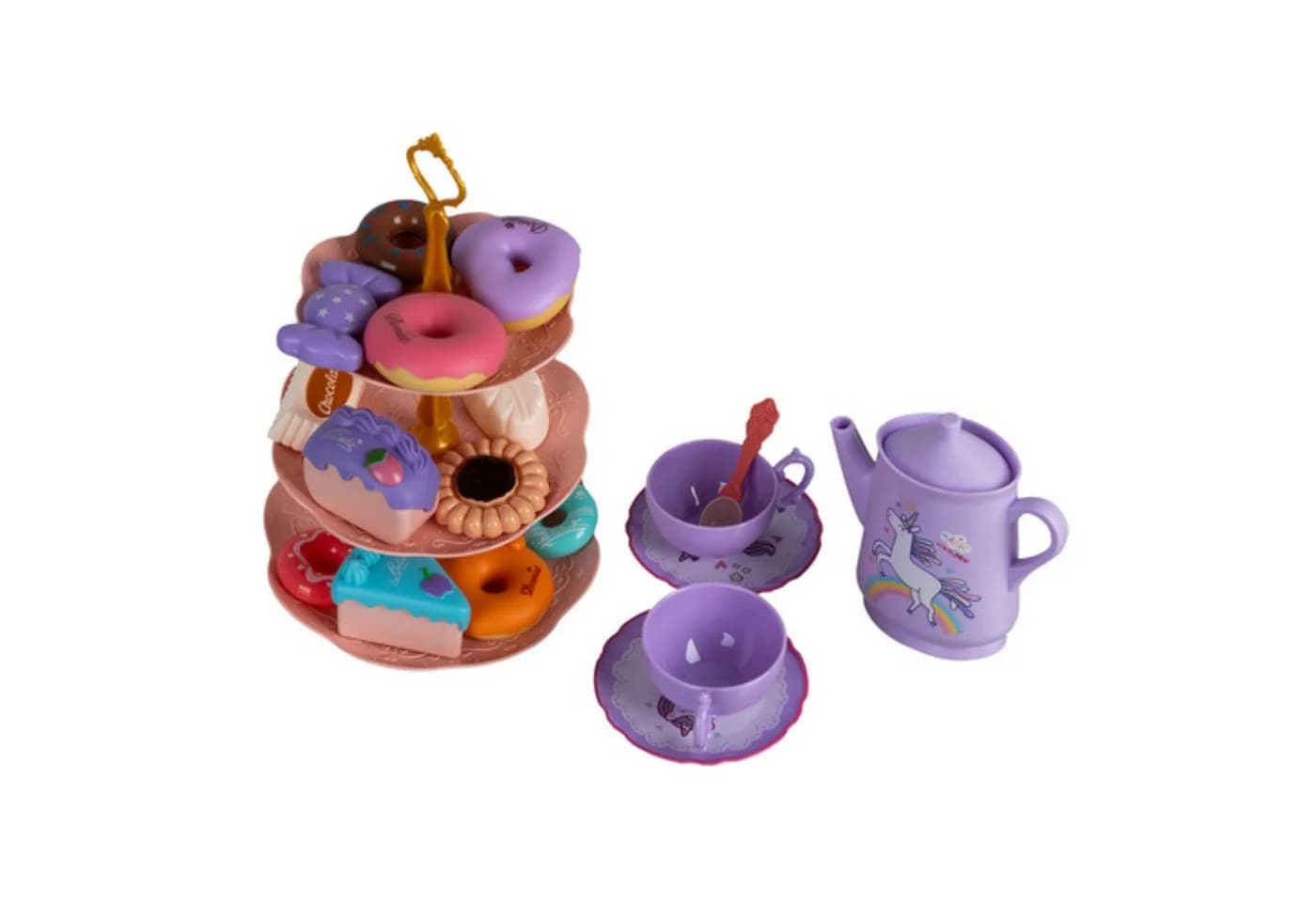 KRUZZEL Kinder-Teeservice Spielzeug-Set Kreatives Rollenspiel