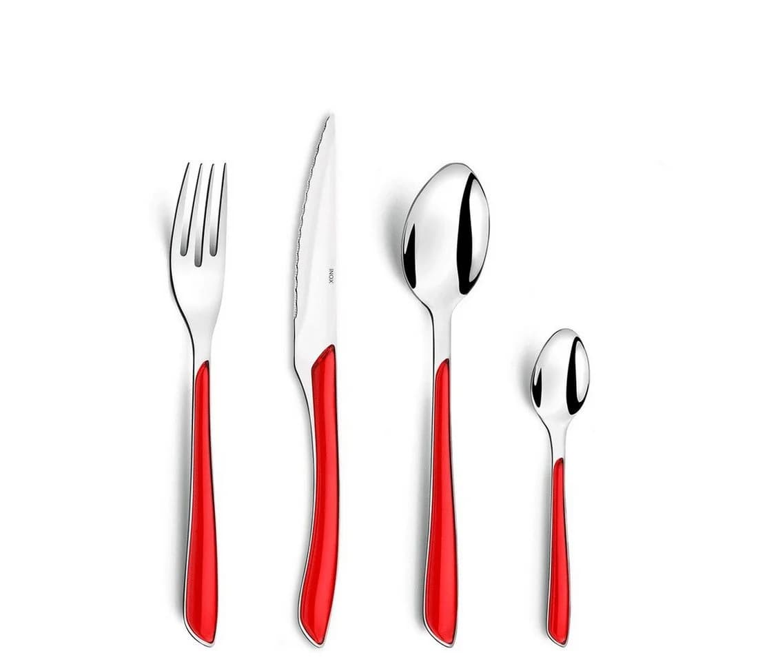 Amefa Besteck-Set ECLAT 24-tlg. Rot Edelstahl Rostfrei - Bild 2