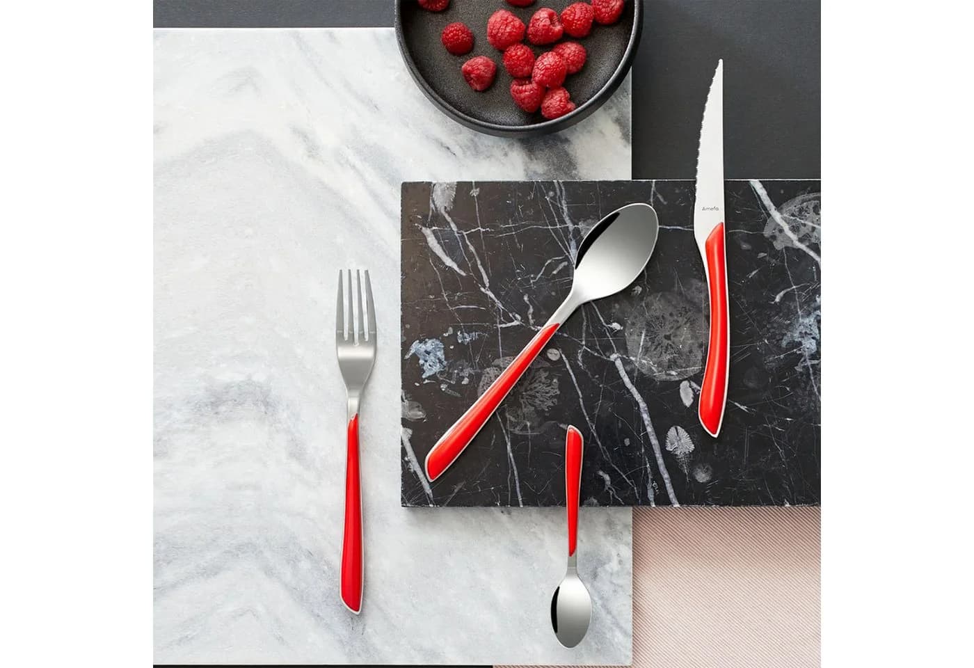 Amefa Besteck-Set ECLAT 24-tlg. Rot Edelstahl Rostfrei - Bild 4