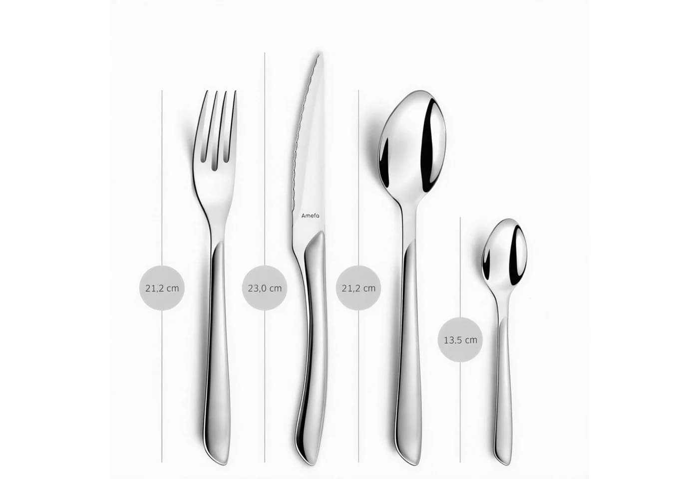 Amefa Besteck-Set ECLAT NATURE 24-tlg. Beige Edelstahl - Bild 4