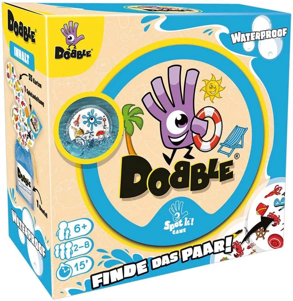 Asmodee Dobble Waterproof Reaktionsspiel Bunt Wasserdicht - Bild 2