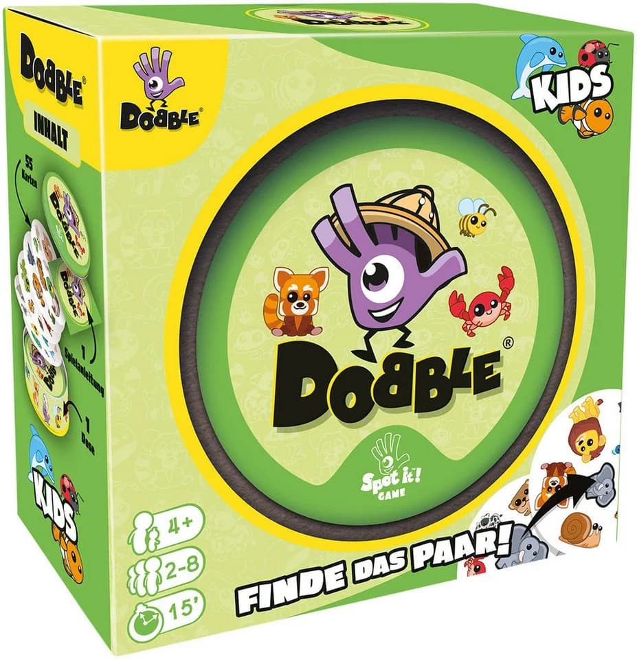 Asmodee Dobble Kids Reaktionsspiel mit 55 Tierkarten Bunt - Bild 3
