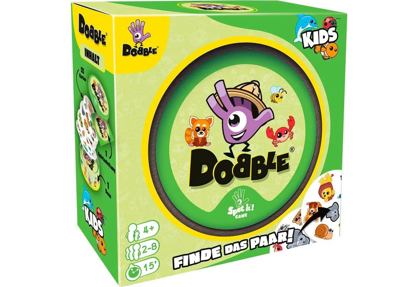 Asmodee Dobble Kids Reaktionsspiel mit 55 Tierkarten Bunt - Bild 4