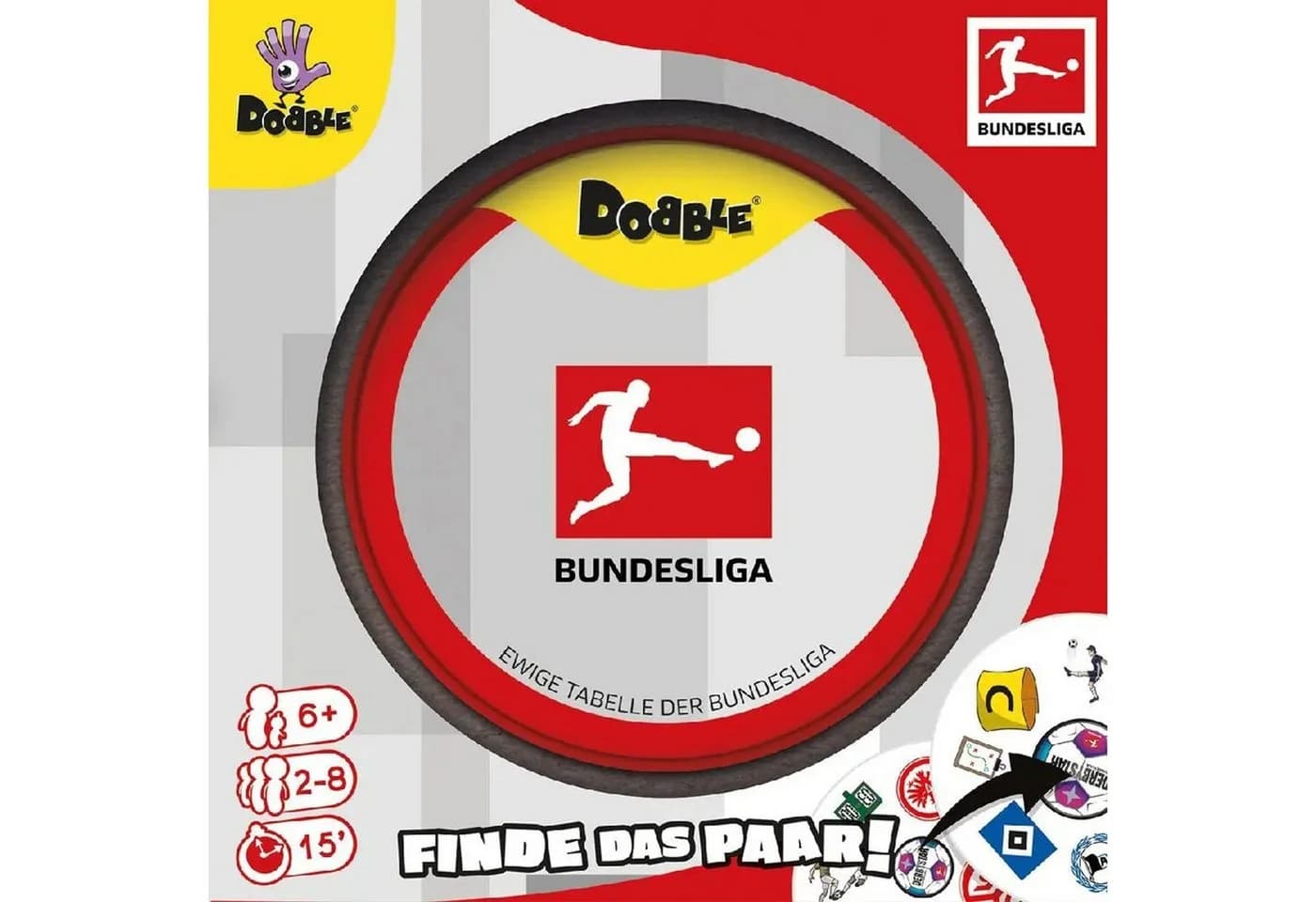 Zygomatic Dobble Bundesliga Kartenspiel mit 55 Symbolkarten - Bild 2