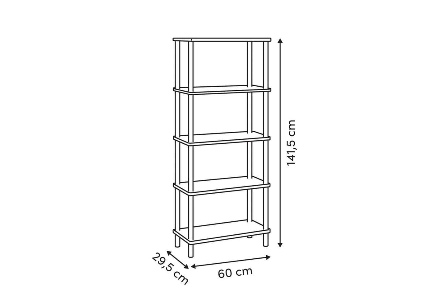 5five Simply Smart Bücherregal COME Braun 5 Ebenen - Bild 5