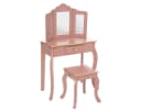 Atmosphera Kinderschminktisch SISSI Rosa mit Spiegel und Hocker Bild 2