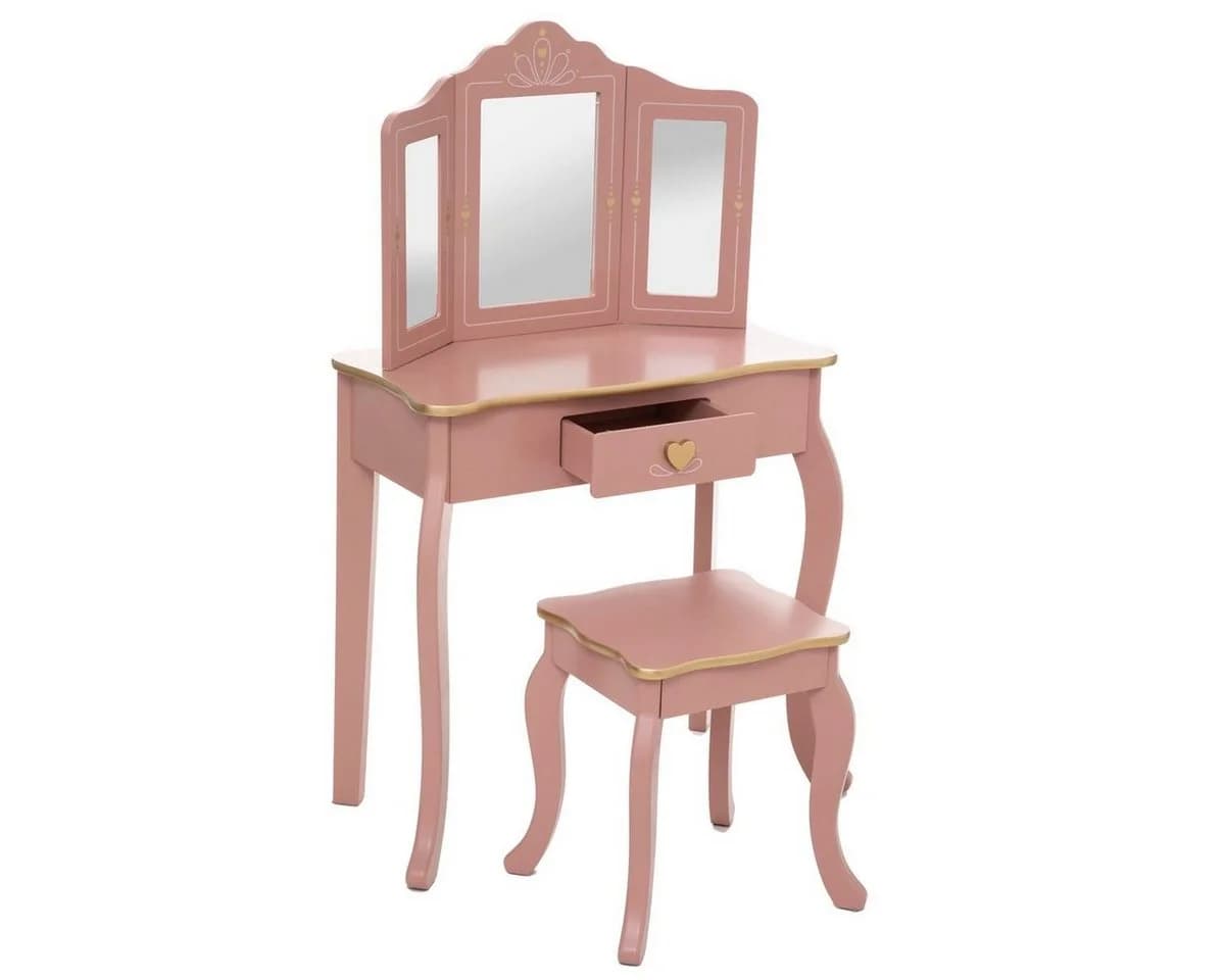 Atmosphera Kinderschminktisch SISSI Rosa mit Spiegel und Hocker - Bild 3