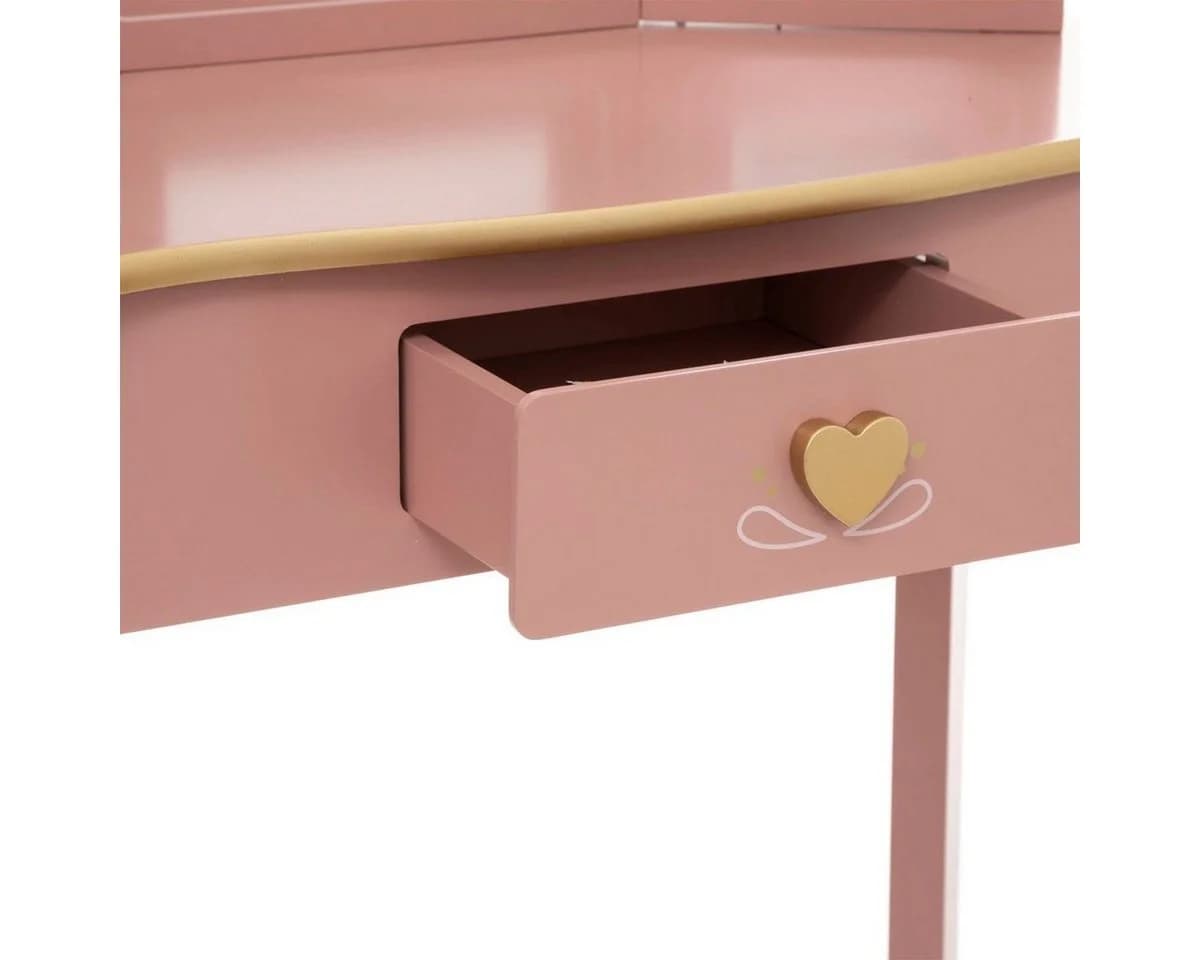Atmosphera Kinderschminktisch SISSI Rosa mit Spiegel und Hocker - Bild 5