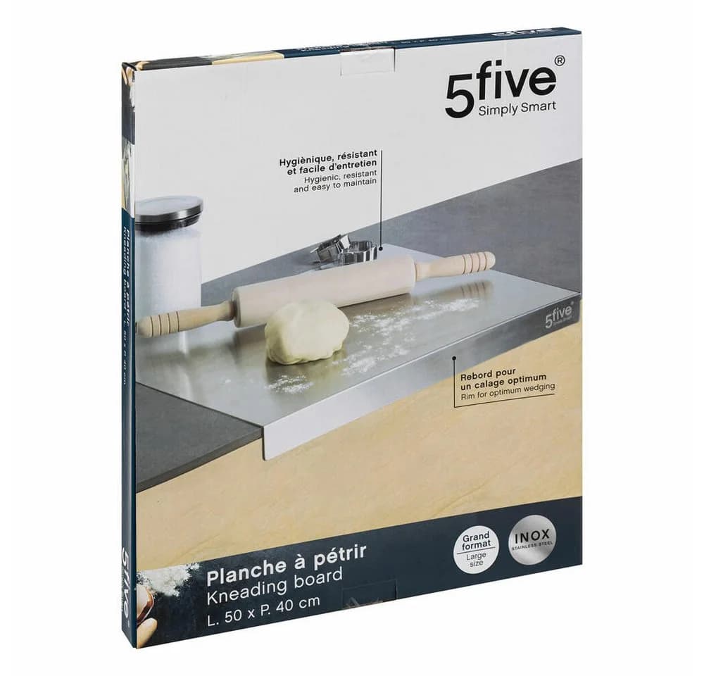 5five Simply Smart Schneidauflage Knetbrett Edelstahl Silber - Bild 5