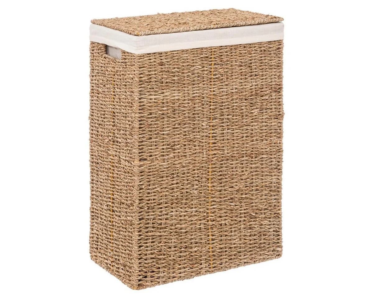 5five Simply Smart Wäschekorb aus Seegras 45L mit Baumwollfutter - Bild 2