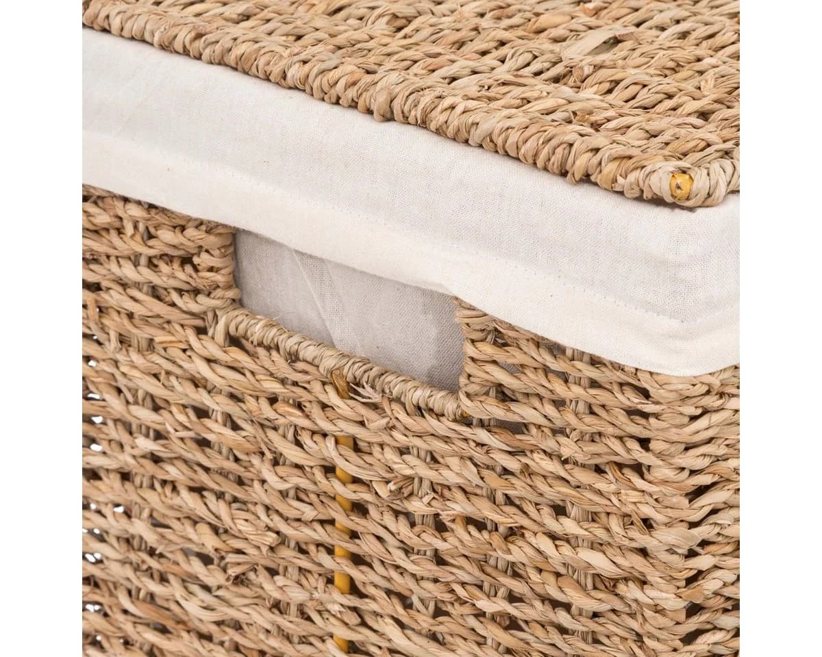 5five Simply Smart Wäschekorb aus Seegras 45L mit Baumwollfutter - Bild 3