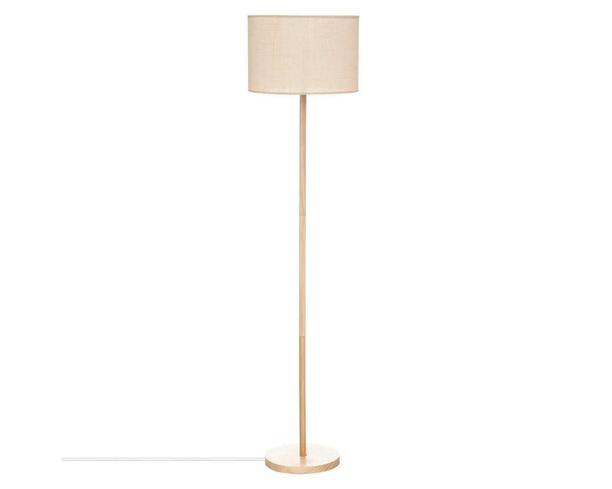Atmosphera DELLA Stehlampe Holz Reisstroh E27 - Bild 2