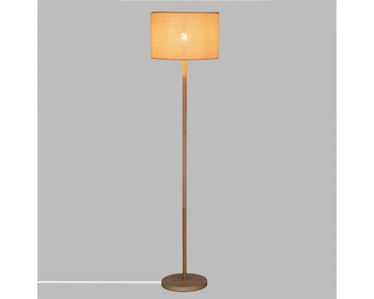 Atmosphera DELLA Stehlampe Holz Reisstroh E27 - Bild 5