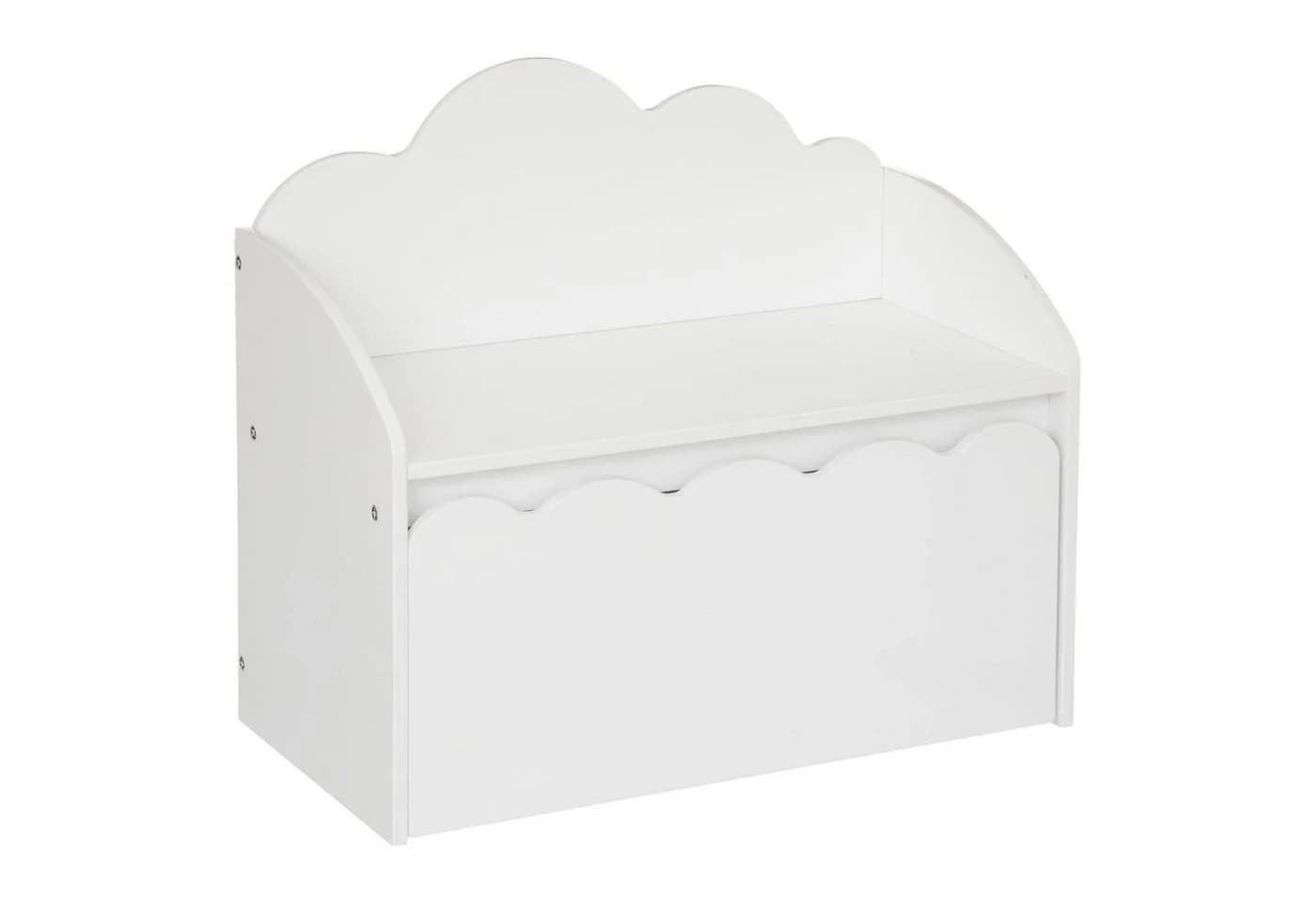 Atmosphera Spielzeugtruhe Aufbewahrungsbox Weiß 2in1 Sitzfunktion - Bild 2