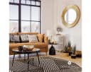 Atmosphera Wandspiegel MILDA Gold Metall Rahmen Rund 90 cm Bild 1