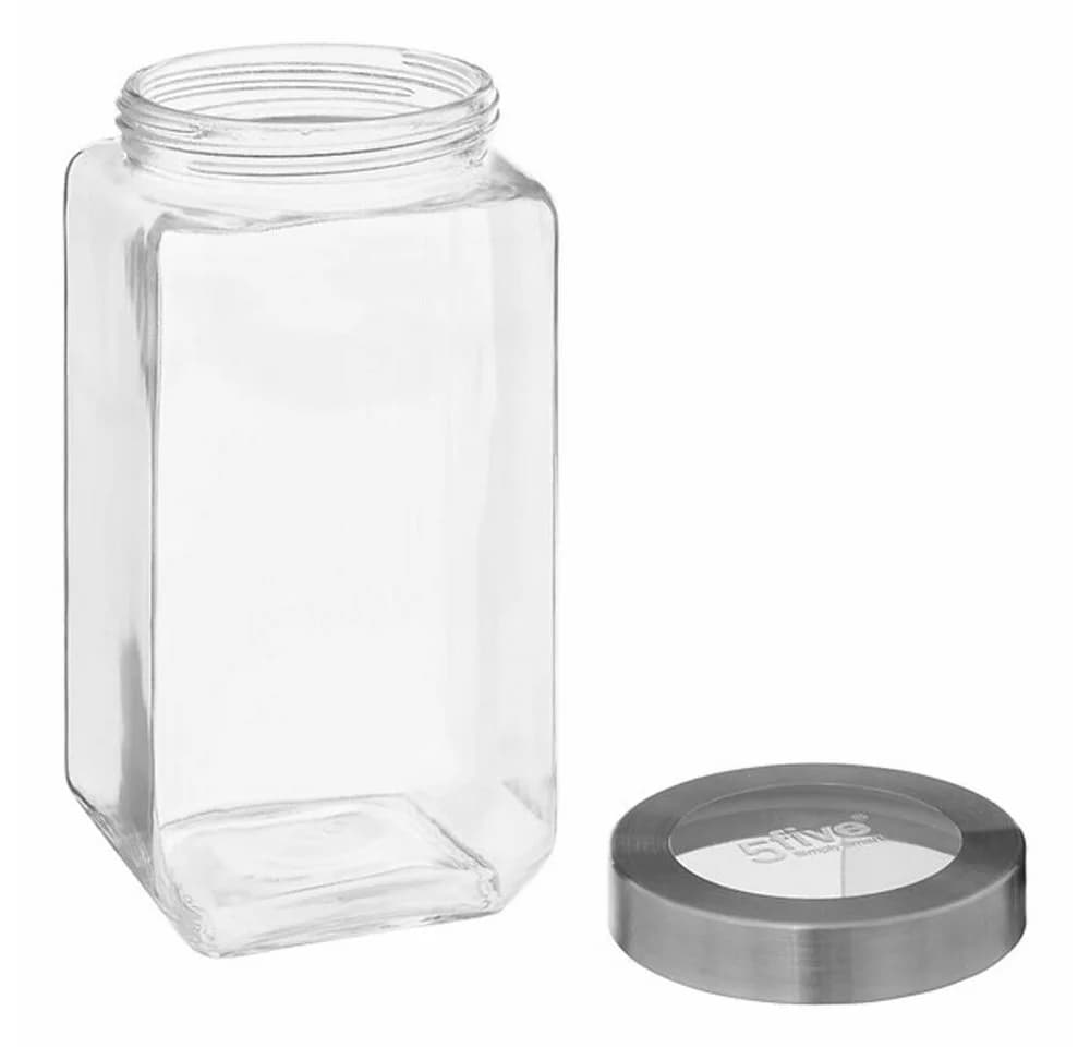 5five Simply Smart Einmachglas Miro 2 L Glas Stahl Acryl Transparent