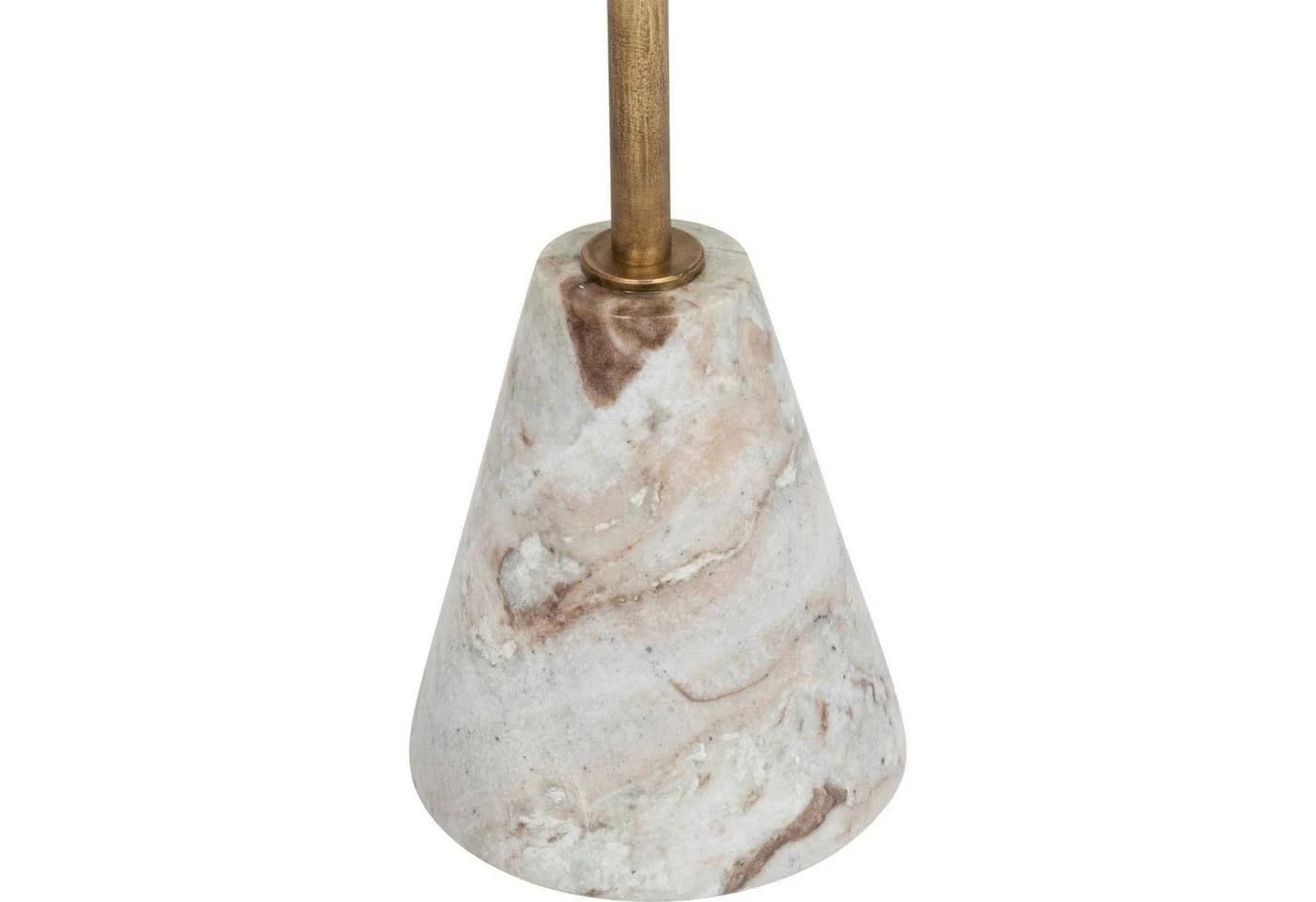 Atmosphera Beistelltisch Marmor und Holz Ø 35,5 cm Modern - Bild 3