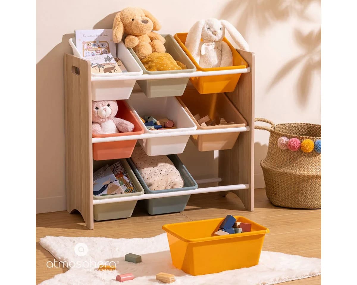 Atmosphera Créateur d'intérieur Standregal mit 9 farbigen Boxen