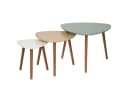 Atmosphera MILEO 3er-Set Beistelltische Tränenform MDF Hevea Bild 2