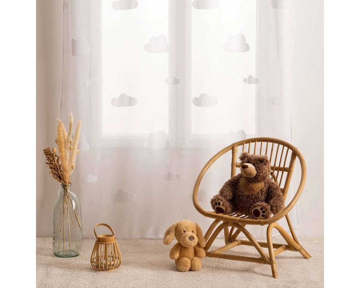 Atmosphera Vorhang NUAGE Weiß Wolkenmuster Modern Kinderzimmer