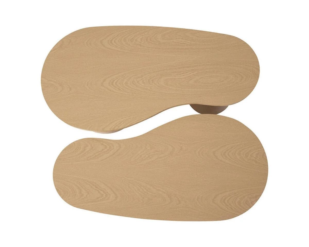 Atmosphera SOLEYA 3er-Set Beistelltische Asymmetrisch Beige MDF - Bild 3