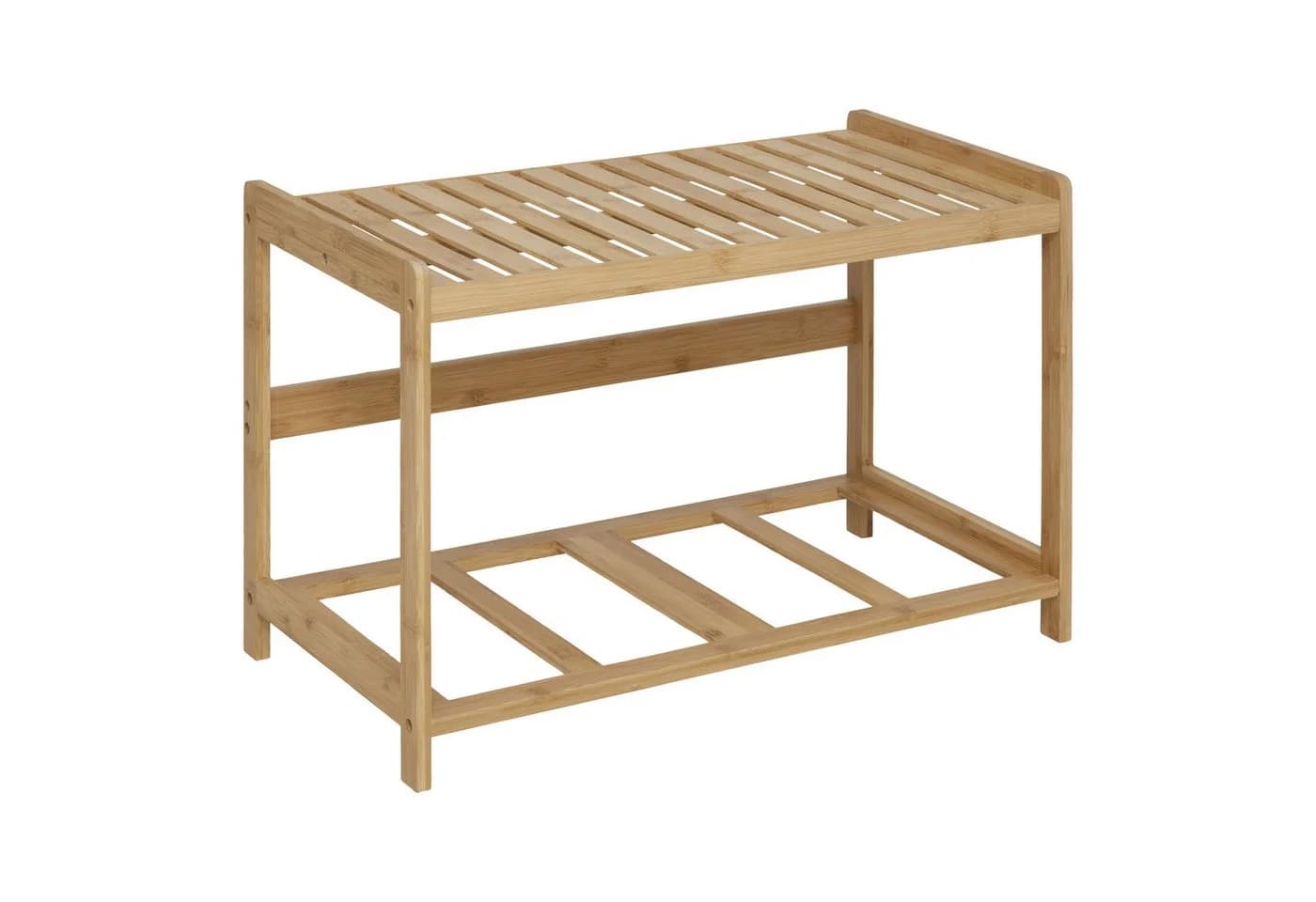 5five Simply Smart Wäschekorb Badebank Beige Bambus mit Stauraum - Bild 3