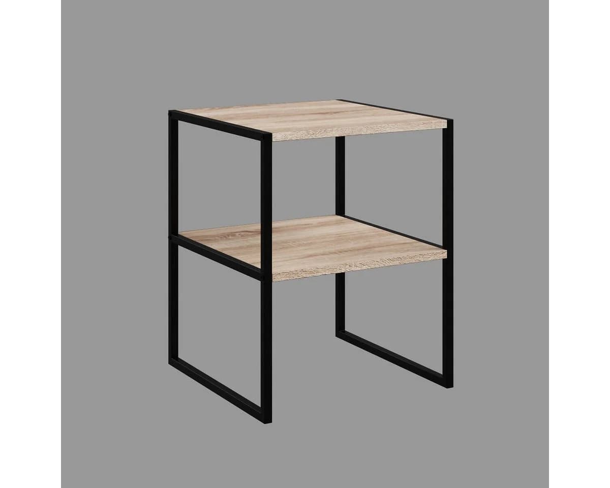 5five Simply Smart Nachttisch Loft ALIAJ Braun Metallbeine - Bild 3