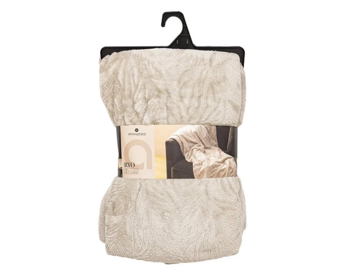 Atmosphera Créateur d'intérieur Kuscheldecke mit Blattmuster 180x230cm - Bild 5