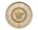 Atmosphera Wanduhr GIULIANA Beige Industrieller Stil Sichtbares Uhrwerk Bild 2