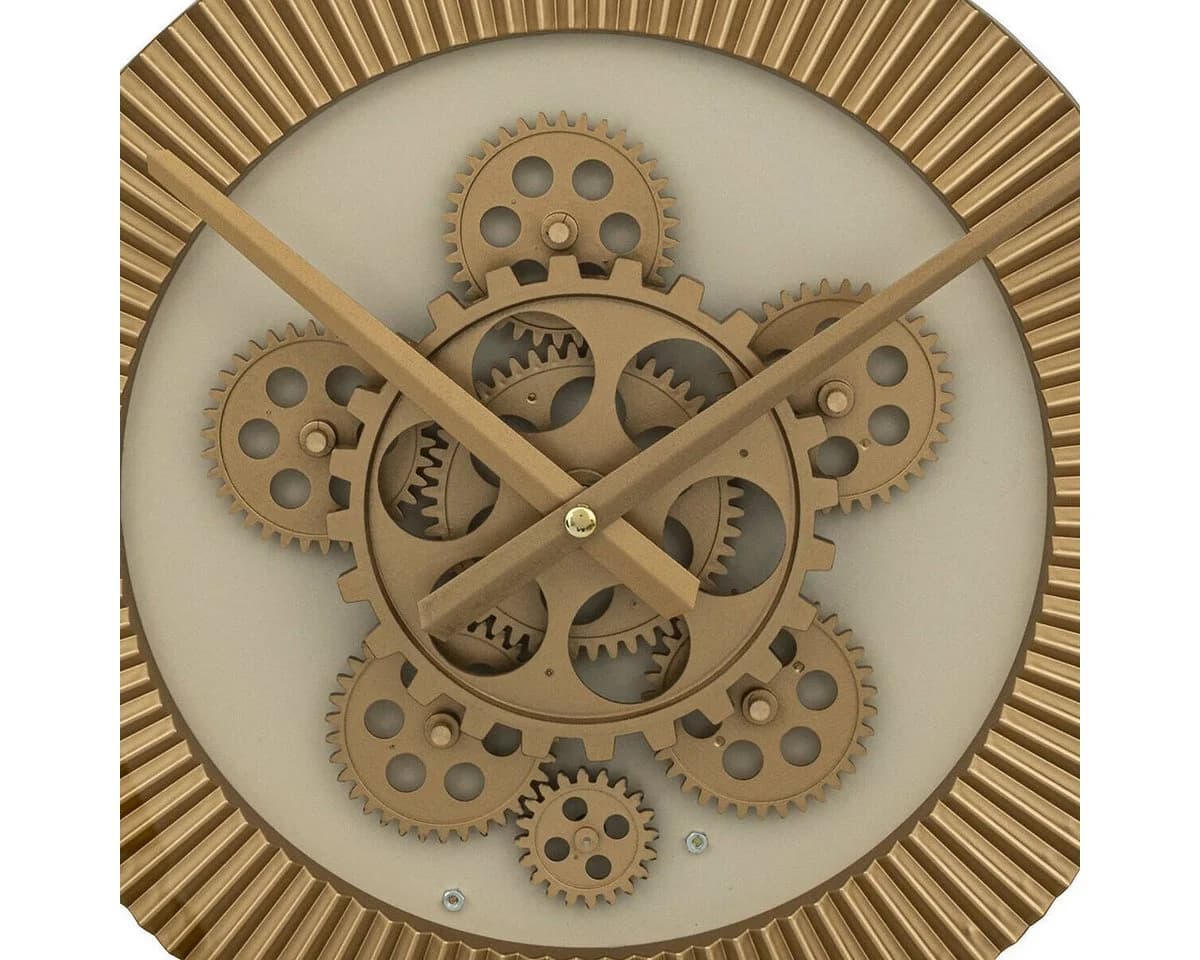 Atmosphera Wanduhr GIULIANA Beige Industrieller Stil Sichtbares Uhrwerk - Bild 4