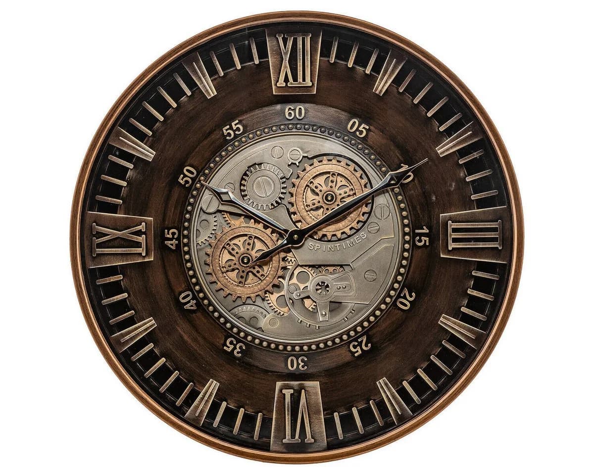Atmosphera Créateur d'intérieur Wanduhr Retro Braun Metall - Bild 2