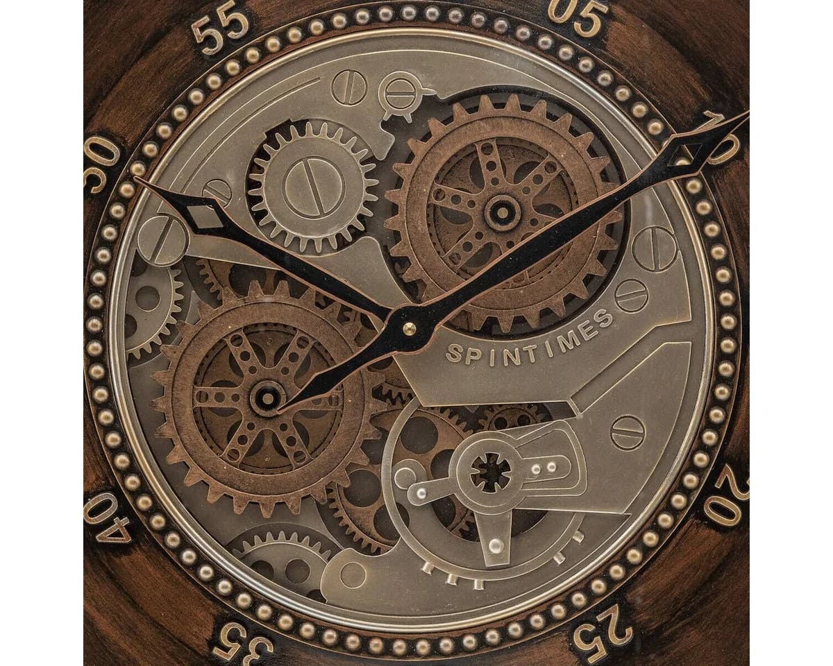 Atmosphera Créateur d'intérieur Wanduhr Retro Braun Metall - Bild 4