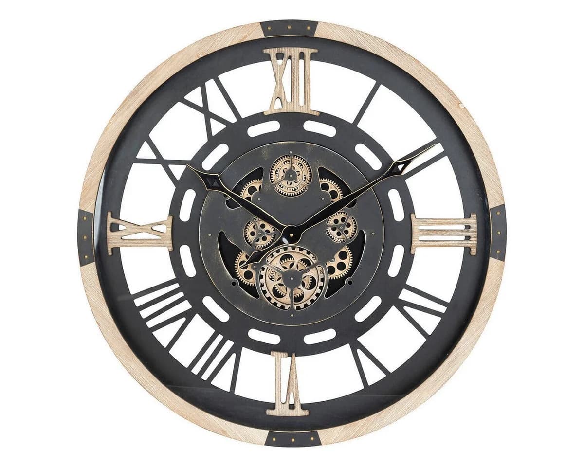 Atmosphera KENT Wanduhr 80 cm Sichtbarer Mechanismus Schwarz/Gold - Bild 2