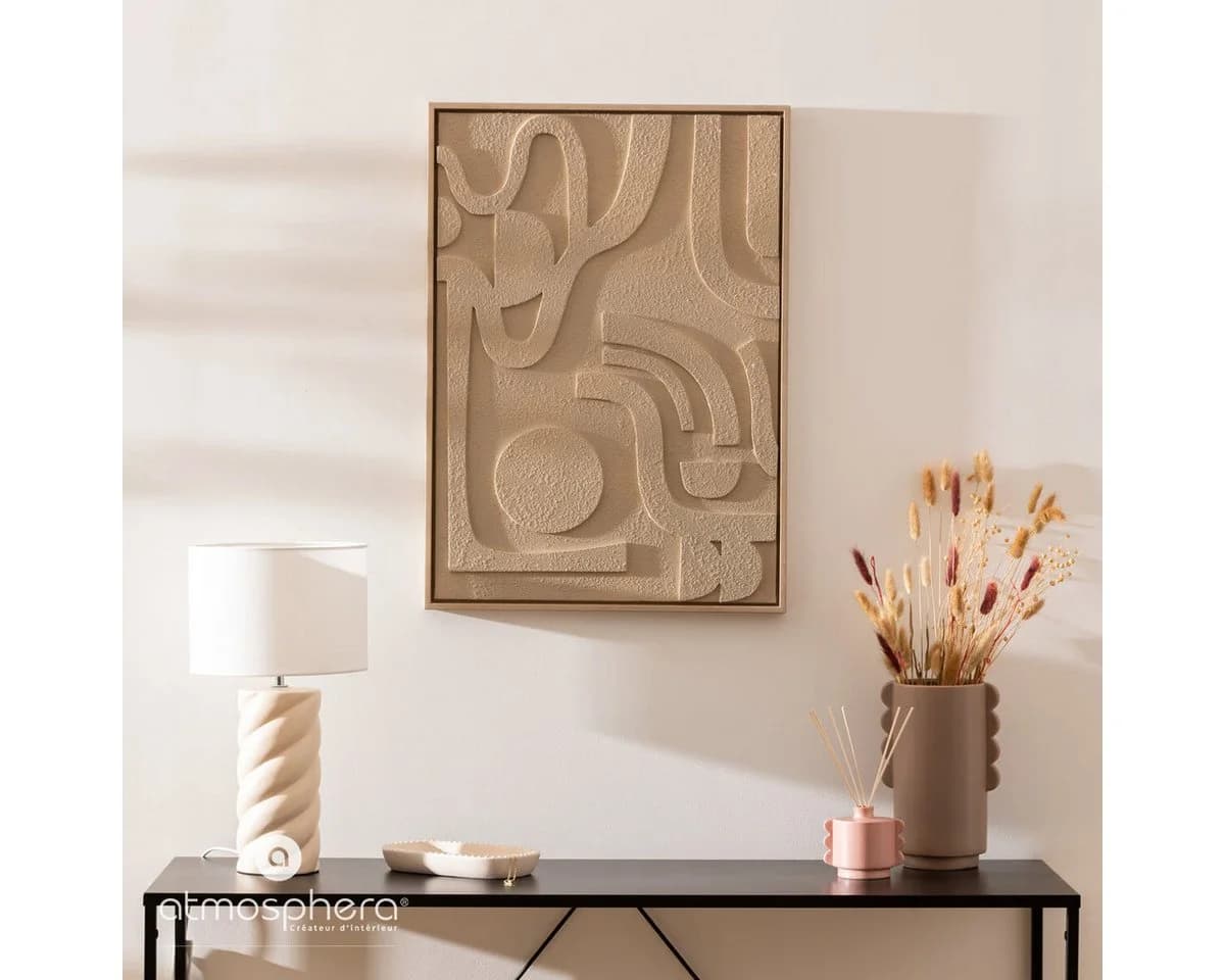 Atmosphera Créateur d'intérieur Wanddekoobjekt 50x70 cm Braun