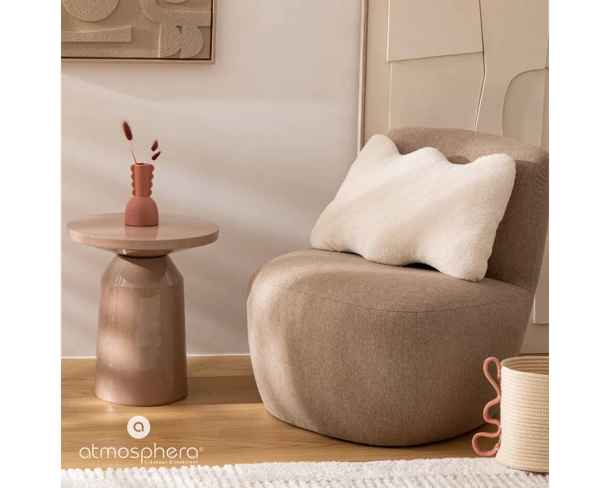 Atmosphera Dekokissen WAVY BLISS Weiß Kunstfell