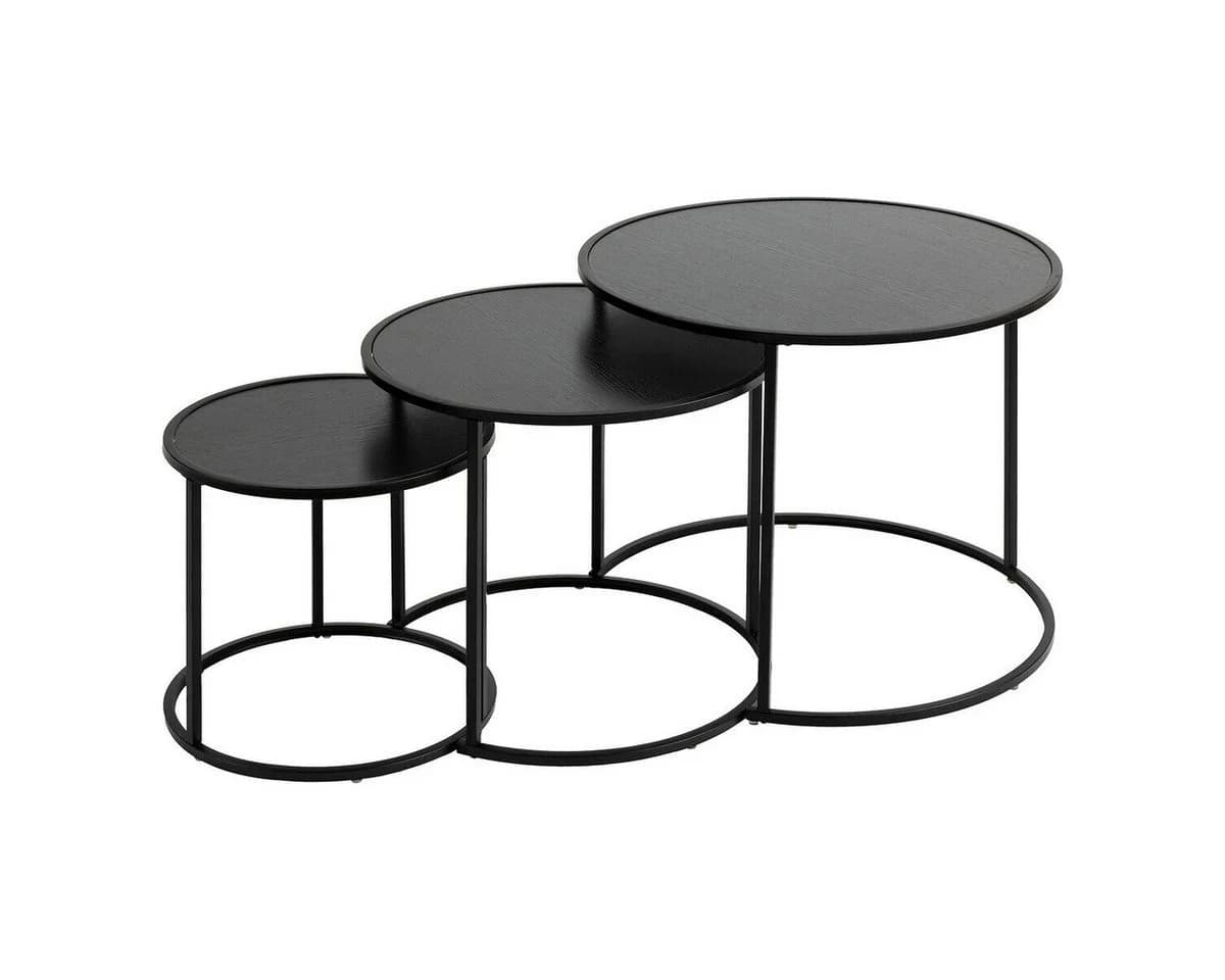 Atmosphera NOAN Beistelltisch 3er-Set Schwarz Metall - Bild 2