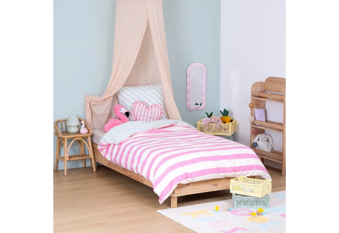 Atmosphera Créateur d'intérieur Babyspiegel Rosa Rüschrahmen