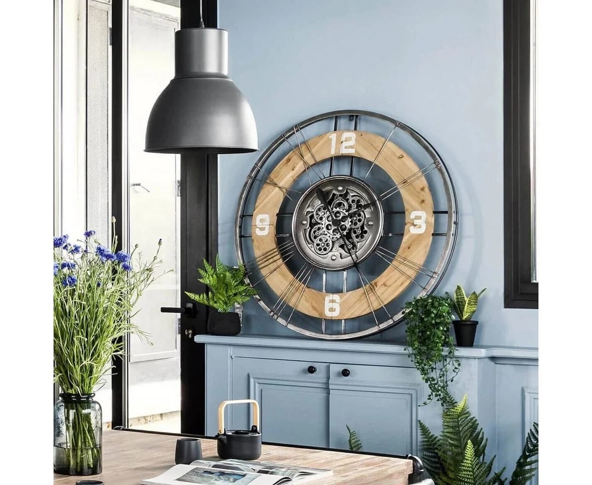 Atmosphera Wanduhr LANA mit Deko-Mechanismus 90 cm Metall