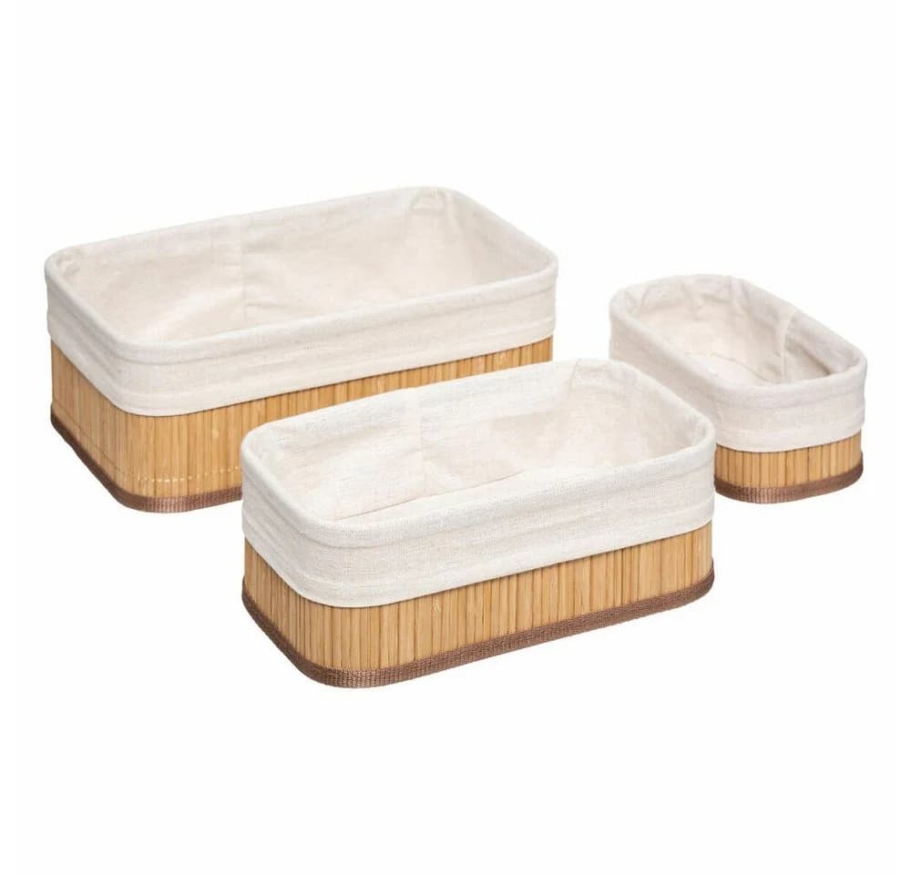 5five Simply Smart Aufbewahrungskorb-Set 3-tlg. Braun Bambus - Bild 2