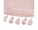 Atmosphera Lurex Teppich Rosa Rund 90 cm mit Fransen Bild 1