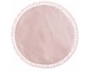 Atmosphera Lurex Teppich Rosa Rund 90 cm mit Fransen Bild 2