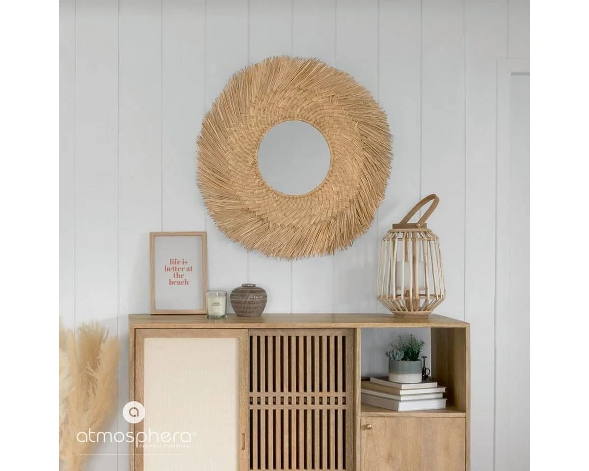 Atmosphera Kerzenlaterne Rattan NATURAL mit Griff - Bild 4