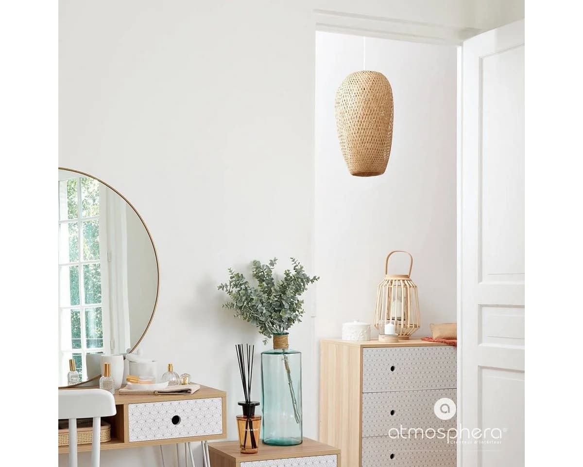 Atmosphera Kerzenlaterne Rattan NATURAL mit Griff - Bild 5