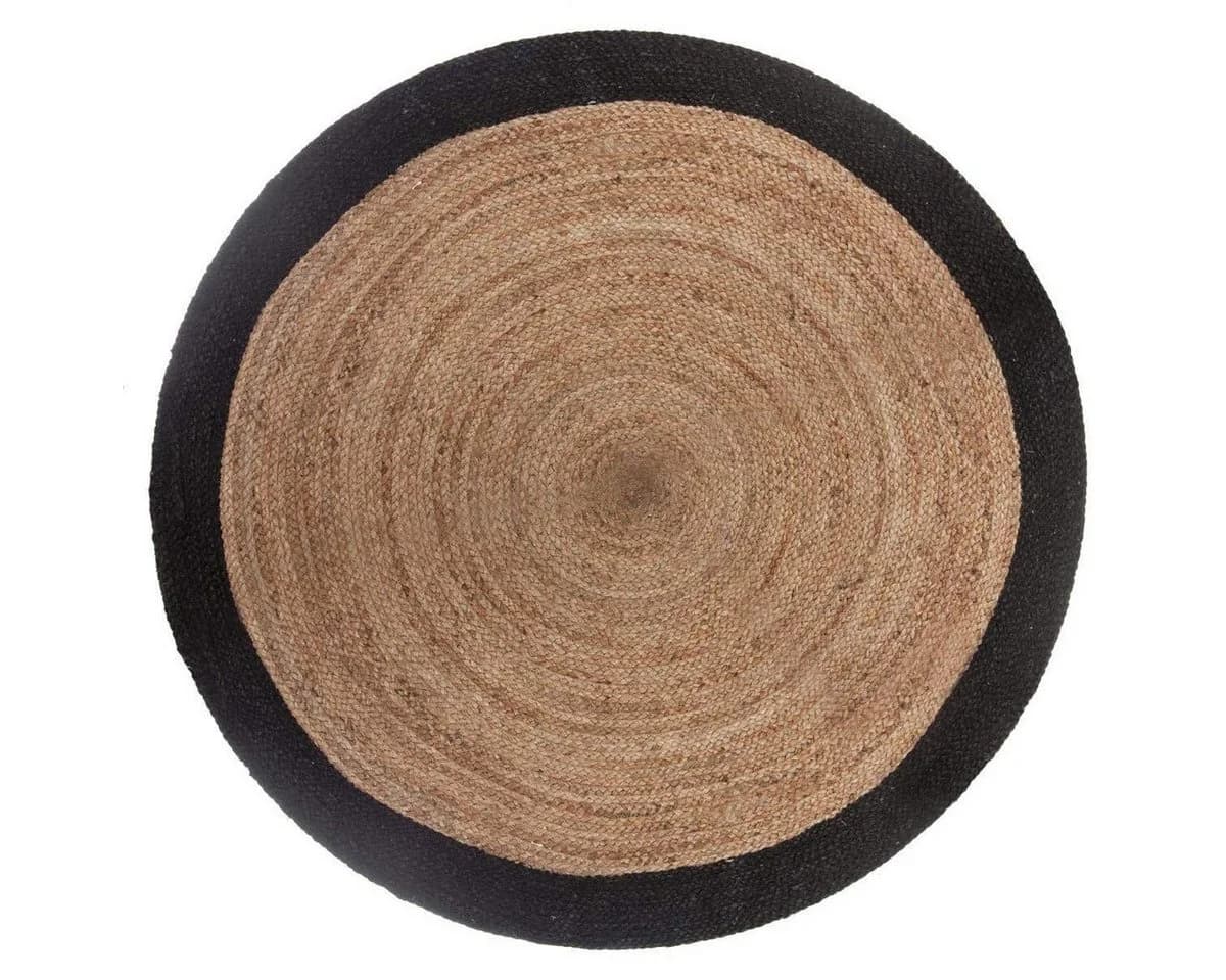 Atmosphera Juteteppich rund Ø120 cm beige-schwarz - Bild 2