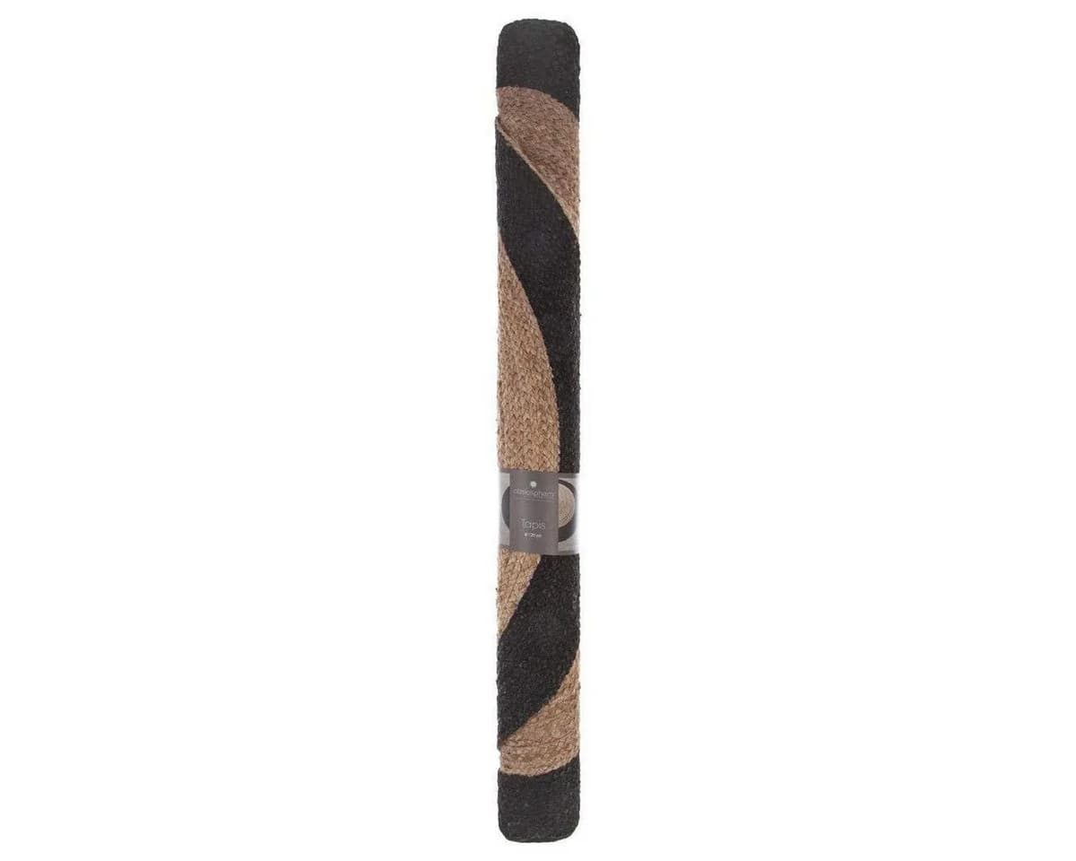 Atmosphera Juteteppich rund Ø120 cm beige-schwarz - Bild 4